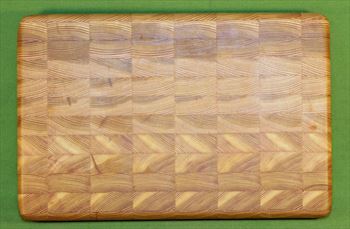 Board #944 Larch / Tamarack End Grain Sandwich Board - 14 1/4" x 9 1/2"" x 1 1/4" - $59.99